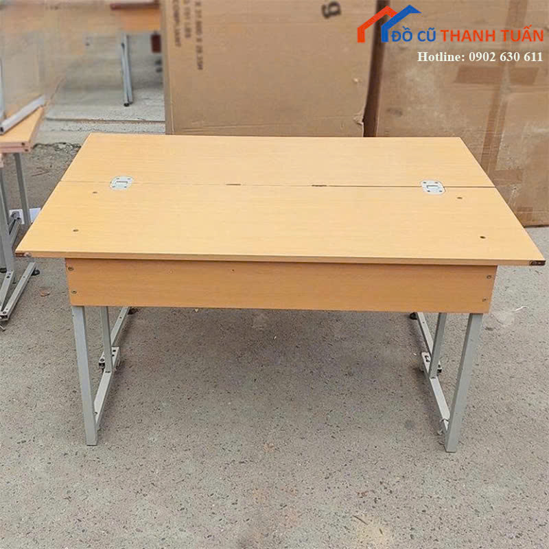 ban-ghe-hoc-sinh-1m2-x-40-cao-65-mo-ra-80-4 Bàn Ghế Học Sinh Cũ 1M2x40CM Gấp Gọn Tiện Lợi