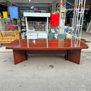 Bàn Họp Cũ 2M85x1M35 Màu Nâu Vân Gỗ Chắc Chắn