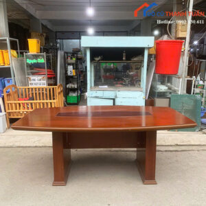 Bàn Họp Gỗ Cũ 2Mx1M2 Thiết Kế Chắc Chắn