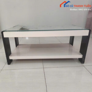 Bàn Sofa Cũ Mặt Kính Thiết Kế 2 Tầng Hiện Đại