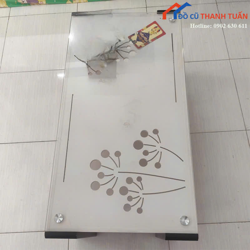 ban-sofa-G800k-2 Bàn Sofa Cũ Mặt Kính Thiết Kế 2 Tầng Hiện Đại