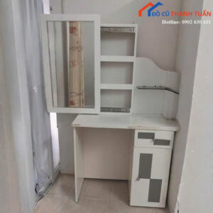 Bàn Trang Điểm Cũ Màu Trắng Thiết Kế Có Hộc