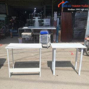 Bàn Làm Việc Cũ Màu Trắng 80CMx40CM Chân Sắt