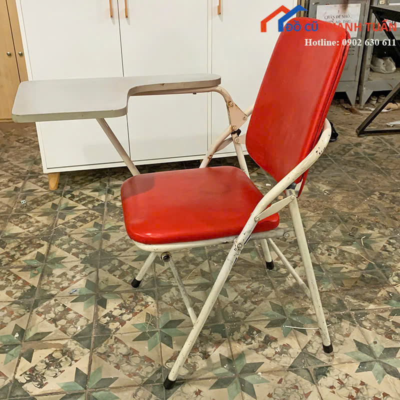 ghe-lien-ban-G250k-sl32-3 Ghế Liền Bàn Cũ Màu Đỏ Thiết Kế Tiện Lợi (Nhiều Mẫu)