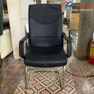 Ghế Văn Phòng Cũ Bọc Da Thiết Kế Chân Quỳ Hiện Đại