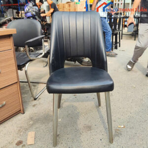 Ghế Ăn Cũ Bọc Da Màu Đen Thiết Kế Hiện Đại