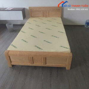 Giường Ngủ Cũ 1M2x2M Gỗ Sồi Thiết Kế Nhỏ Gọn