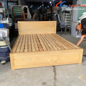 Giường Gỗ Cũ 1M6x2M Thiết Kế 2 Hộc Kéo Tiện Lợi