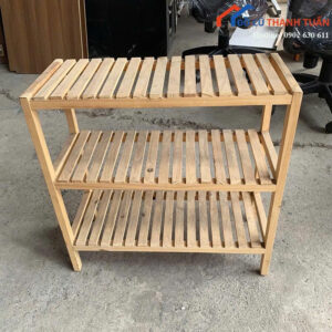 Kệ Giày Dép Gỗ Cũ Thiết Kế 3 Tầng Tiện Dụng