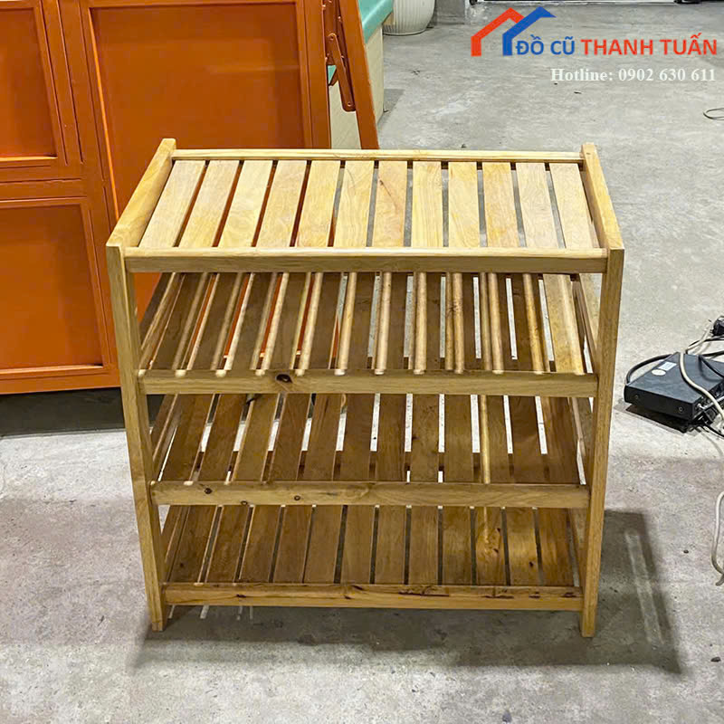 ke-dep-G200k Kệ Giày Dép Gỗ Cũ Thiết Kế Tiện Dụng (Nhiều Mẫu)