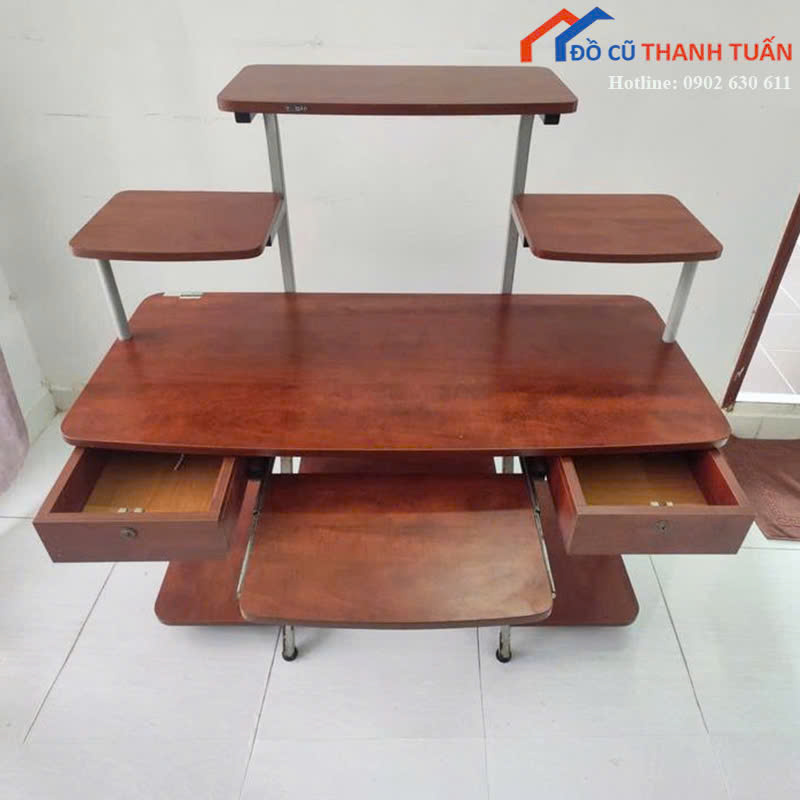 ke-tb-G550k-2 Bàn Làm Việc Cũ Thiết Kế Nhiều Tầng Độc Đáo