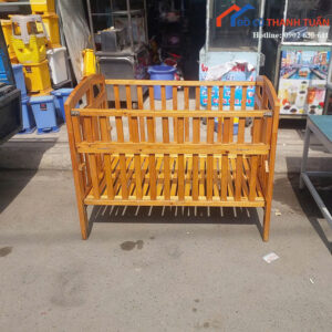 Nôi Trẻ Em Cũ 1M15x70CM Thiết Kế Chắc Chắn