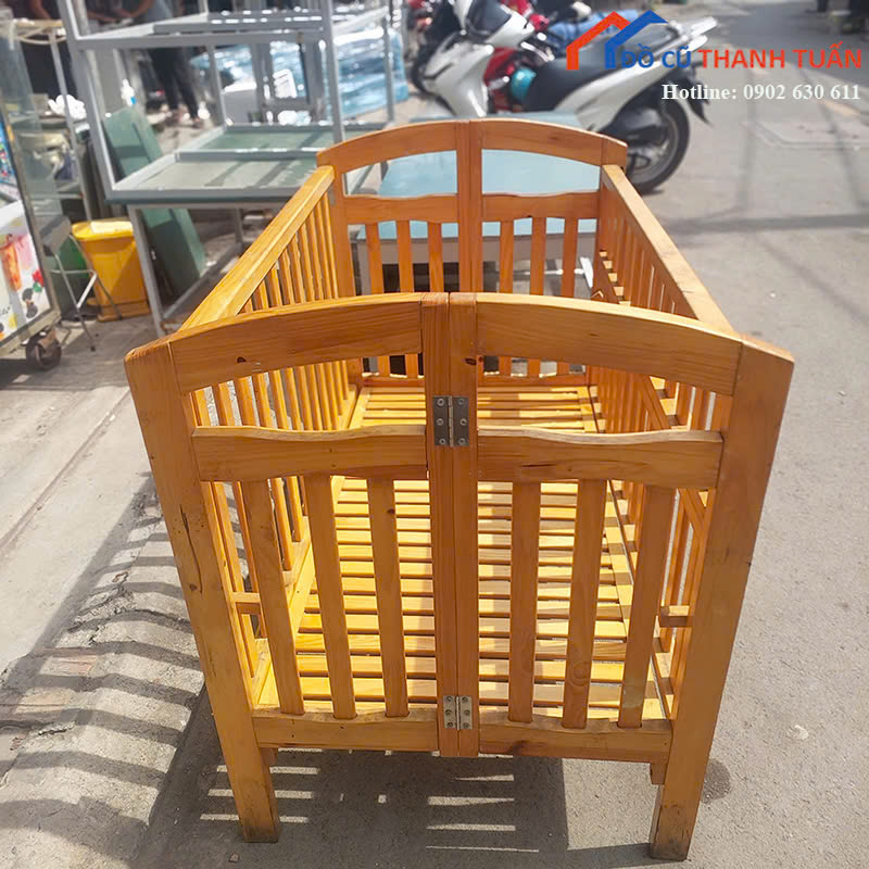 noi-1m15x70x95-G800k-3 Nôi Trẻ Em Cũ 1M15x70CM Thiết Kế Chắc Chắn