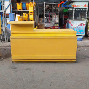Quầy Lễ Tân Cũ 1M6x60CM Màu Vàng Có Hộc Tiện Lợi