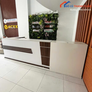Quầy Lễ Tân Cũ 3M4x1M2 Thiết Kế Góc L Hiện Đại