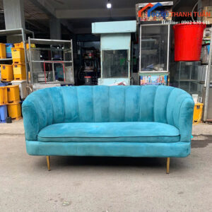 Sofa Cũ 1M7x80CM Bọc Nhung Màu Xanh Đẹp Mắt
