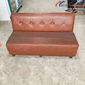Sofa Băng Cũ 1M4 Bọc Da Màu Nâu Hiện Đại