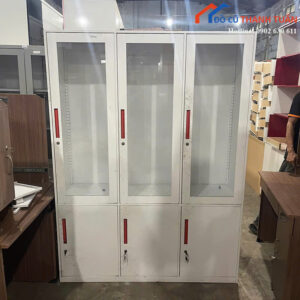 Tủ Hồ Sơ Cũ 1M4x1M8 Màu Trắng Thiết Kế Nhiều Ngăn