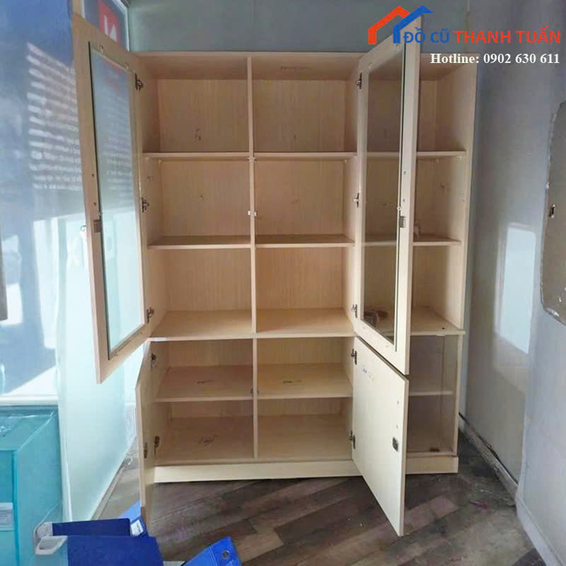 tu-hs-1m5x2mx40-G2tr42 Tủ Hồ Sơ Cũ 1M5x2M Kết Hợp Kệ Bên Nhìu Ngăn