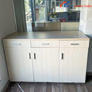 Tủ Hồ Sơ Cũ Thiết Kế 3 Cánh Kết Hợp 3 Hộc Kéo