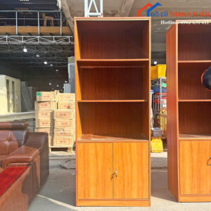 Tủ Trưng Bày Cũ 2Mx80CM Vân Gỗ Thiết Kế 3 Tầng