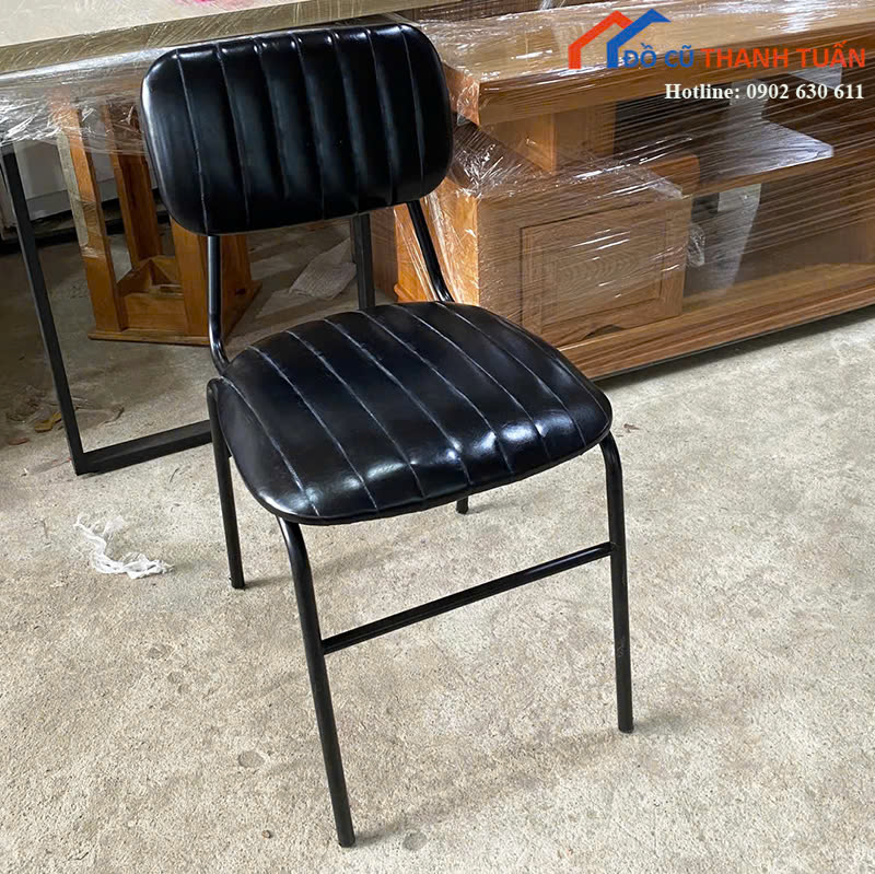 z-moi-sl20cc-1 Ghế Cafe Bọc Da Chân Kim Loại Mới 99% (Nhiều Mẫu)