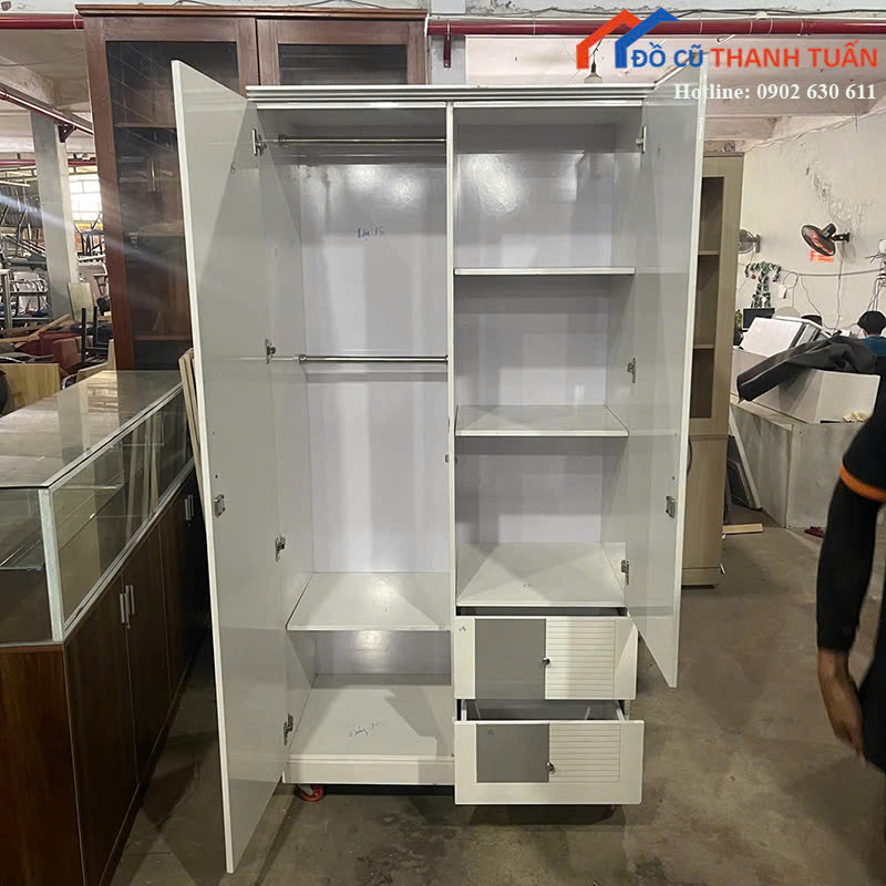 z7318264233365_4b41691eb85630d1c150e5a10c92f457 Tủ Quần Áo Cũ 1Mx2M Màu Trắng Phối Xám Hiện Đại