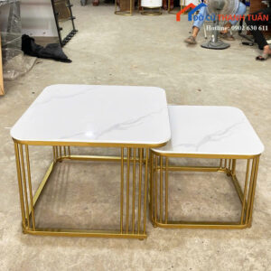 Bàn Sofa Đôi Thiết Kế Bo Cong Hiện Đại Mới 99%