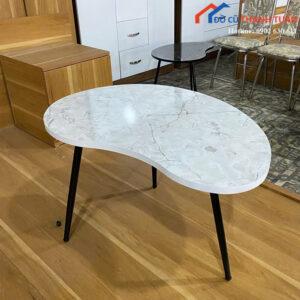 Bàn Sofa Mặt Đá Thiết Kế Hình Hạt Đậu Mới 99%
