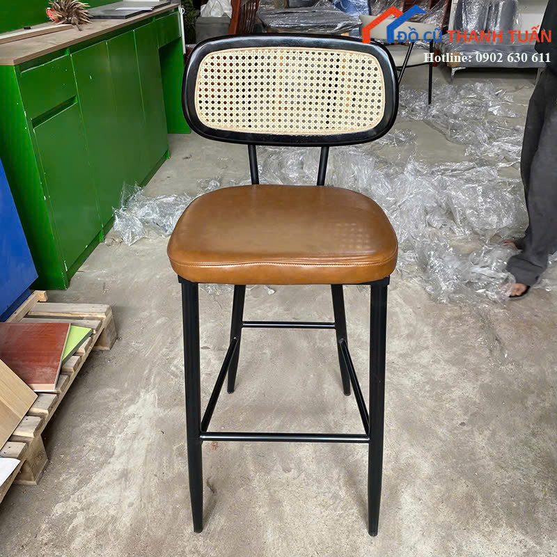 840-TL05-ghe-cf-moi Ghế Cafe Bọc Da Khung Sắt Mới 99% (Nhiều Mẫu)