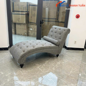 Thanh Lý Ghế Thư Giản Bọc Vải Đệm Nút Êm Ái Mới 99%