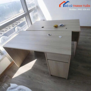 Bàn Làm Việc Gỗ Cũ Thiết Kế Ngăn Kéo Tiện Dụng