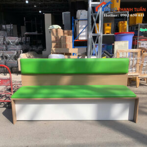 Băng Sofa Cũ Bọc Da Màu Xanh Thiết Kế Hiện Đại