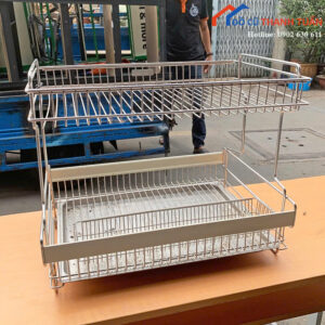 Kệ Để Chén Bát Cũ Inox Thiết Kế 2 Tầng