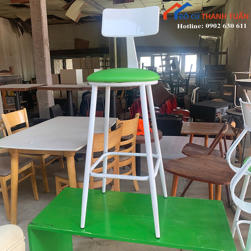 ghe-bar-sl4-G300k-2 Ghế Bar Cũ Khung Sắt Sơn Trắng Chắc Chắn