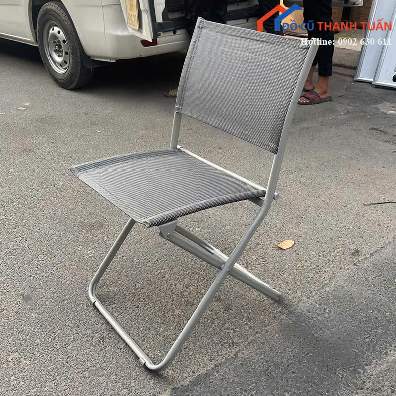 ghe-cf-sl2-G200k-3 Ghế Cafe Cũ Khung Sắt Bọc Lưới Gấp Gọn Tiện Lợi