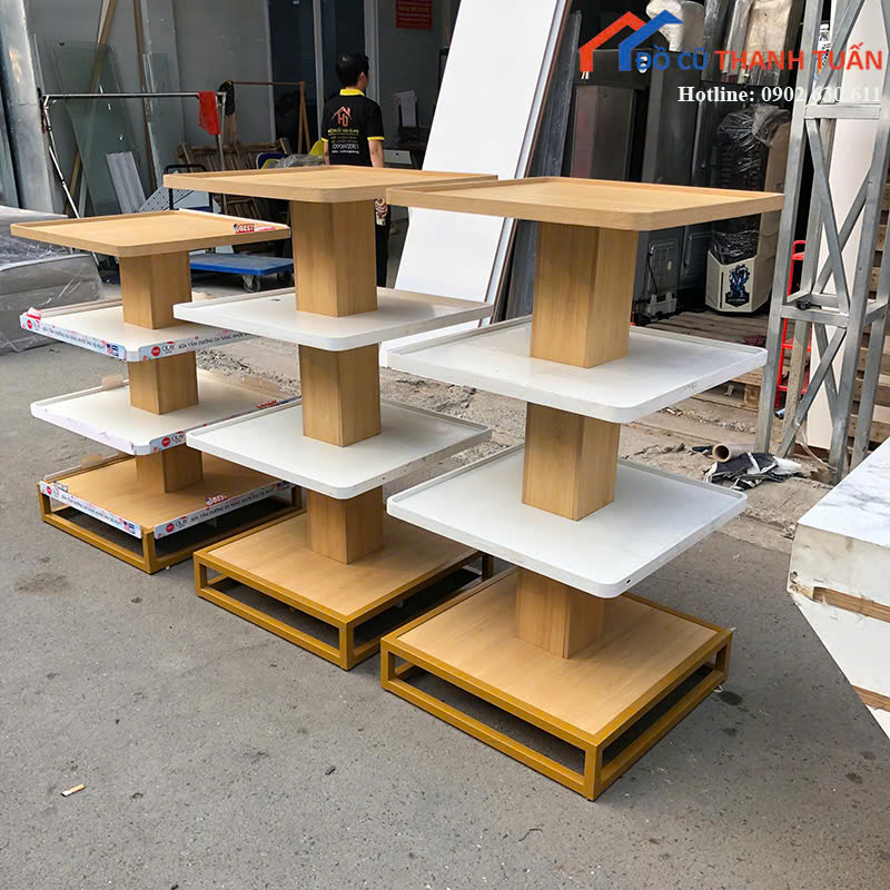 ke-trung-bay-60x60x1m05-sl2-60x60x95-sl1-G800k3 Kệ Trưng Bày Cũ 60CMx60CM Thiết Kế 4 Tầng Nhỏ Gọn