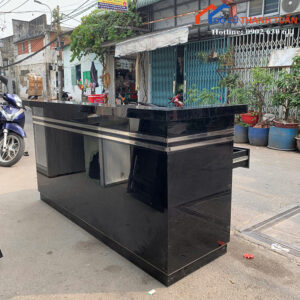Quầy Lễ Tân Cũ 2Mx60CM Màu Đen Thiết Kế Hiện Đại
