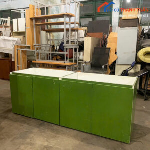 Tủ Bếp Cũ 2Mx75CM Màu Xanh Thiết Kế 4 Cánh