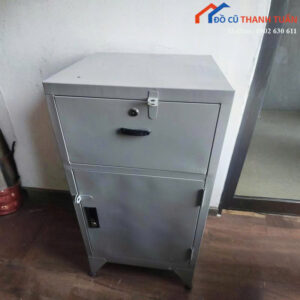 Tủ Hồ Sơ Cũ Màu Xám Thiết Kế 2 Ngăn Tiện Lợi