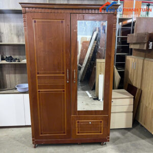 Tủ Quần Áo Cũ 1M2x2M Thiết Kế 2 Cánh Có Gương Lớn