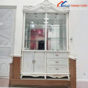 Tủ Trưng Bày Cũ 1M4x2M4 Phối Kính Thiết Kế Cổ Điển