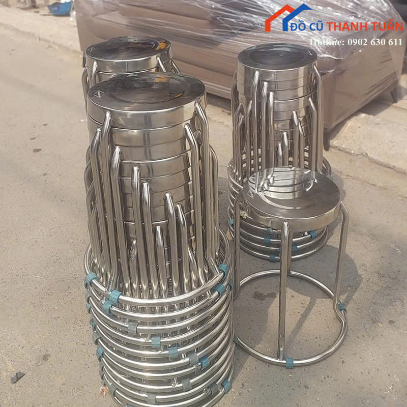 ghe-an-inox-sl30c-2 Ghế Inox Cũ Thiết Kế Chân Tròn Chắc Chắn