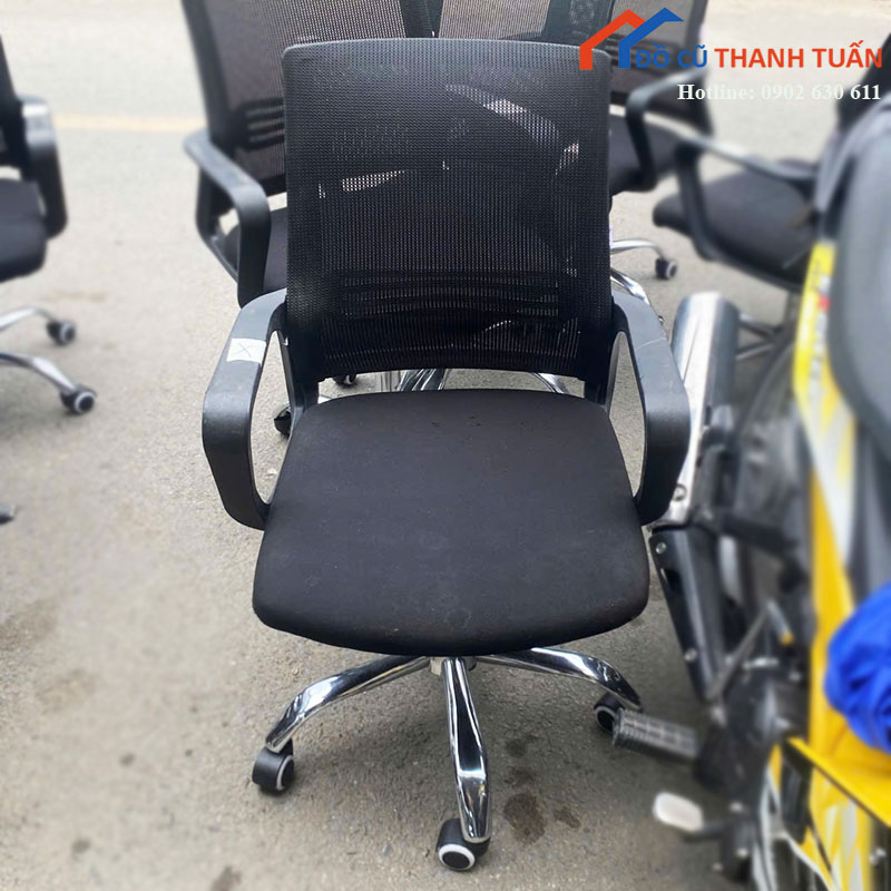 Ghế Văn Phòng Cũ Chân Xoay Nhựa Giá Rẻ (Nhiều Mẫu)
