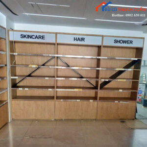 Kệ Trưng Bày Cũ Thiết Kế Nhiều Ngăn Vân Gỗ Hiện Đại