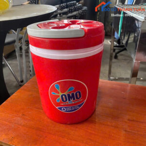 Thùng Đá Nhựa Cũ Omo Màu Đỏ (Tặng Kèm Khi Mua Hàng)