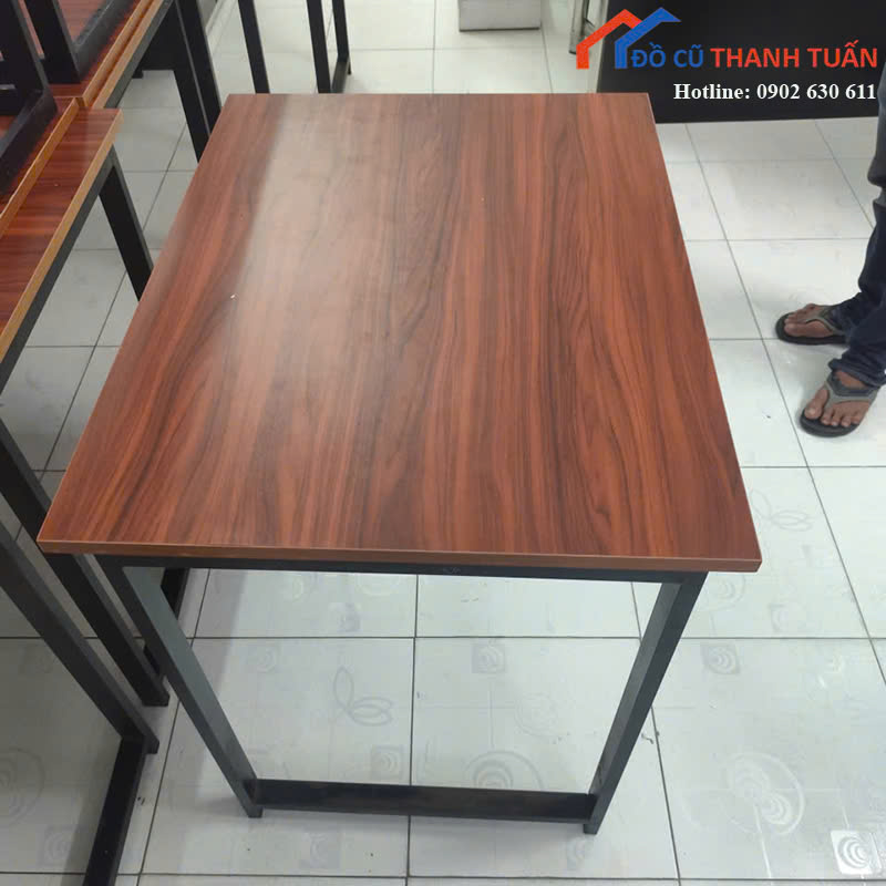 ban-60x80x75-sl15-G300k-2 Bàn Cafe Cũ 60CMx80CM Mặt Gỗ Thiết Kế Chân Chữ U