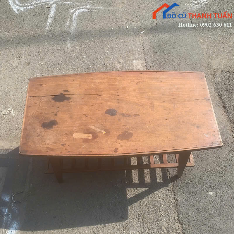 ban-cafe-cu-84cmx45cm-mat-go-co-ke-duoi-2 Bàn Cafe Cũ 84CMx45CM Mặt Gỗ Có Kệ Dưới