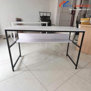 Bàn Làm Việc Cũ 1M2x55CM Màu Trắng Chân Chữ U