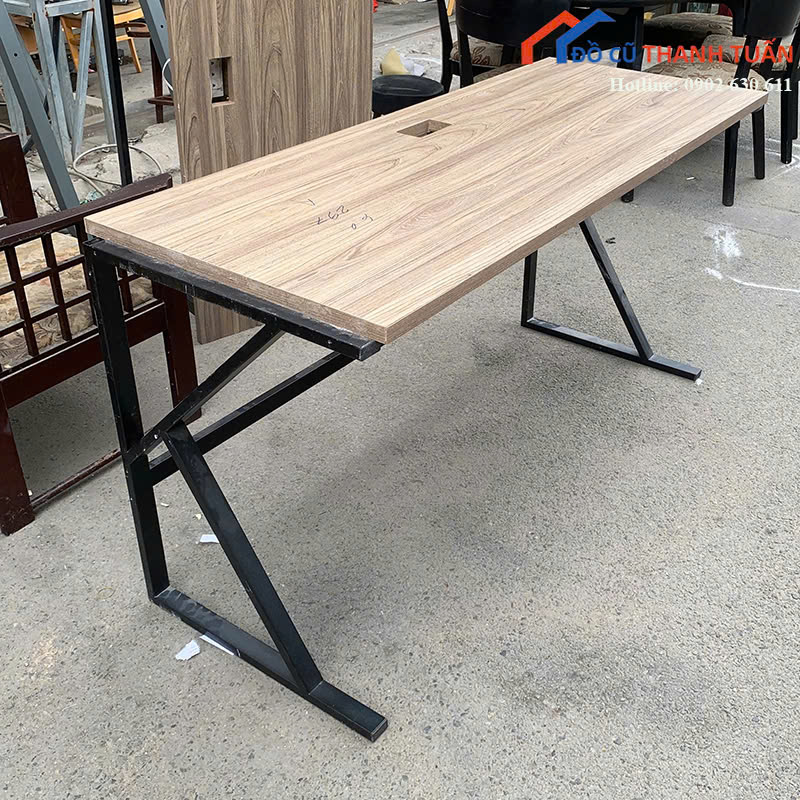 ban-lam-viec-cu-1m5x60cm-thiet-ke-chan-chu-k-3 Bàn Làm Việc Cũ 1M5x60CM Thiết Kế Chân Chữ K
